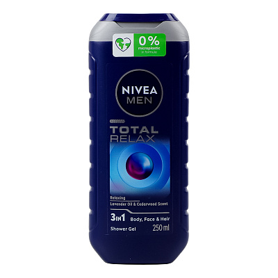 Гель для душа Nivea MEN «Полное расслабление» 3в1 для тела, лица и волос 250 мл