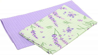Набір рушників вафельних Лаванда 45x60 см фіолетовий