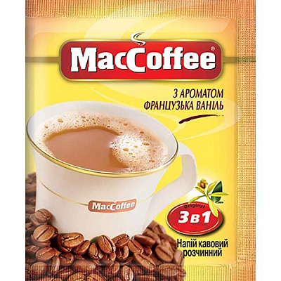 Кавовий напій MacCoffee 3 в 1 Французька ваніль 18 г (8887290101882) 8887290101882