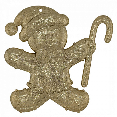 Украшение новогоднее MIS LT Человечек 12 см золотой