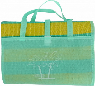 Коврик для пляжа Luna 90х180 см ментоловый с желтым 