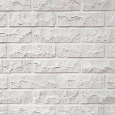 Плитка гипсовая прямая Саватекс Декор Кирпич мраморный белый 0,48 кв.м 