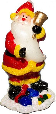 Свічка Дід мороз з дзвіночком, 11 см 011360