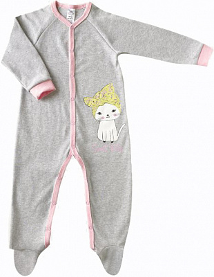 Комбинезон для девочки Smil р.68 серый меланж 108614 