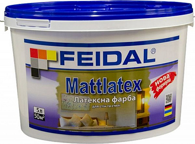Фарба латексна Feidal Mattlatex мат білий 5л