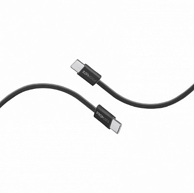 Кабель Promate USB-C to USB-C 60W Power Delivery 1,2 м black (ecoline-cc120.black)