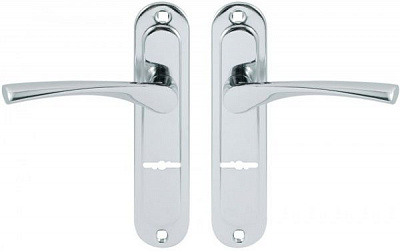 Ручка на планке Bruno BR-55 45772 под сувальдный замок (969-55) 55 мм хром