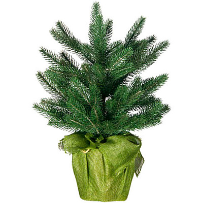 Ялинка штучна Різдвяна в горщику 45 см 9102 темно-зелений