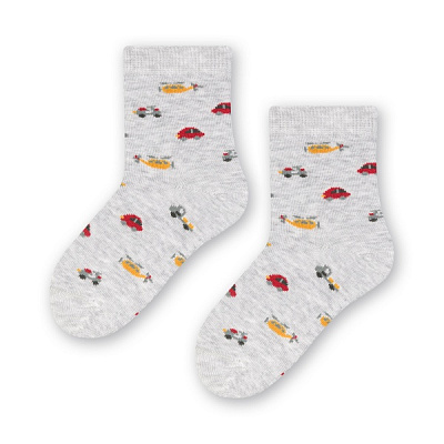 Носки детские для мальчиков Steven 138316 р. 23-25 светло-серый меланж 