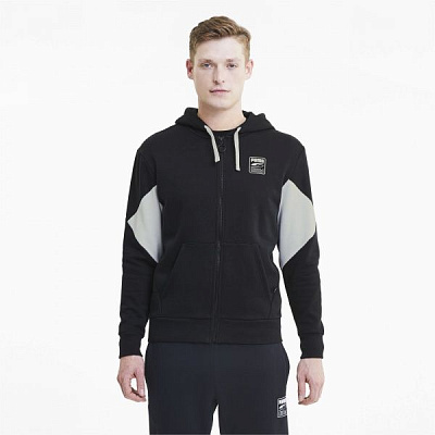 Джемпер Puma Rebel FZ Hoodie 58349601 р. XL чорний