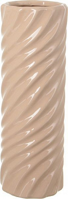 Ваза керамическая бежевая Space 10,5х10,5х30 см