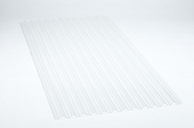 Гофрированный монолитный поликарбонат Onduline Onduclair трапеция прозрачный 0,7 мм 2x0,9 м 