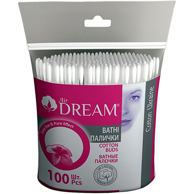Ватные палочки Аir Dream 100 шт. (мягкая)