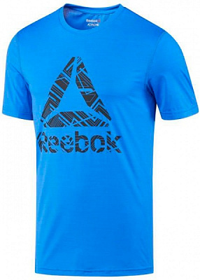 Футболка Reebok Workout Ready ACTIVCHILL Graphic BQ3855 р.M синій