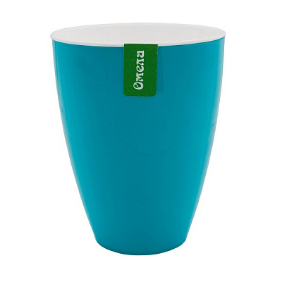 Горшок пластиковый Омела Самоувлажняющийся 1,3 литра круглый аква 