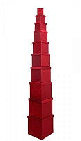 Коробка подарочная кубическая красная 601-9 24,5x24,5 см