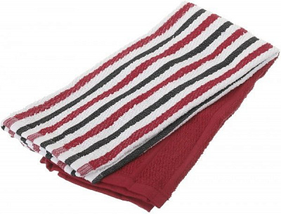 Набір рушників кухонних Stipe 40x60 см La Nuit червоний