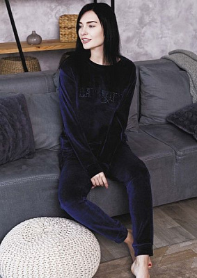 Костюм домашний женский Роксана Велюр 675/50080 р. S темно-синий 