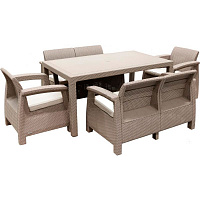 Комплект меблів Keter Corfu Fiesta set 227586 капучіно
