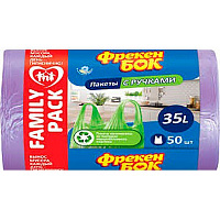 Мішки для сміття з ручками Фрекен Бок Family Pack стандартні 35 л 50 шт. (4823071638035)