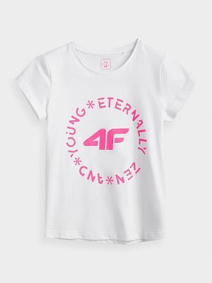 Футболка 4F NOSDJ-JTSD200A-10S 146 білий