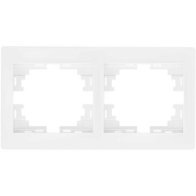 Рамка двухместная Lezard MIRA горизонтальная белый 701-0200-147
