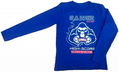 Реглан Маленькие люди д/х р.122 синий 