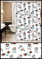 Шторка для ванны Rapal Dog friendly 180х180 см