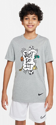 Футболка Nike B NK DF TEE JDI MULTI SPORT DX9534-074 р.S сірий