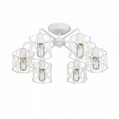 Люстра потолочная Vitaluce 6x60 Вт E27 белый V4382-0/6PL 