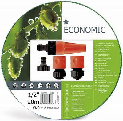 Шланг для поливу Cellfast ECONOMIC 1/2” 20м + набір фітингів