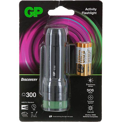 Фонарь GP C32BE-2FB1 черный 