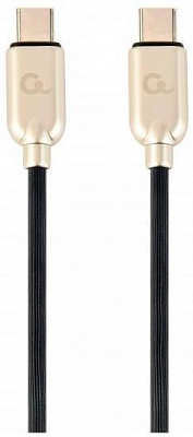 Кабель Cablexpert USB Тype-С 1 м чорний із золотистим (CC-USB2PD60-CMCM-1M)