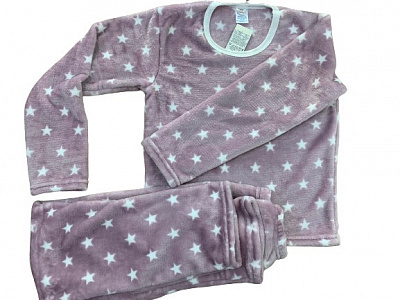 Пижама детская для девочек Моя планета звезда лиловая р.146–152 бело-розовый Пж601-7 