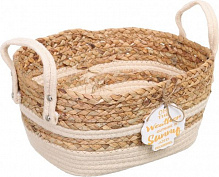 Корзинка плетеная Tony Bridge Basket с текстилем 34х25х18 см YJN20-1S3-2 