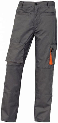 Брюки рабочие Delta plus Mach2   р. XL M2PAWGRXG серый с оранжевым