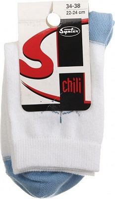 Шкарпетки жіночі CHILI Exclusive р. 34-38 блакитний із білим