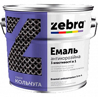 Емаль ZEBRA 3 в 1 серія Кольчуга 87 червоно-коричневий 0,7кг