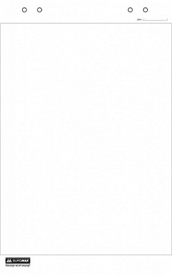 Блок бумаги для флипчартов без линования 64х90 см 20 листов BM.2296-00 Buromax