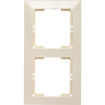 Рамка 2-ная Mutlusan Candela вертикальная крем