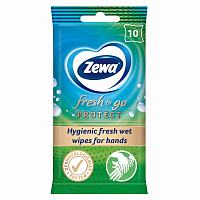 Антибактеріальні вологі серветки Zewa Fresh to Go Protect 10 шт.