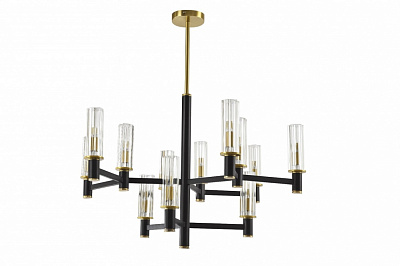 Люстра потолочная Sensio Rivola 12xG9 черный/золото PR-PL241026-12