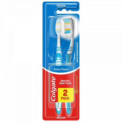 Зубная щетка Colgate Эксперт Чистоты 1+1 средней жесткости 12 шт.