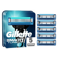 Комплект сменных кассет Gillette Mach 3 Turbo 5 шт.