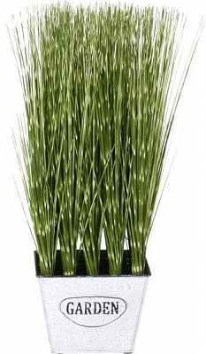 Растение искусственное Мискант в металлическом горшке 45 см