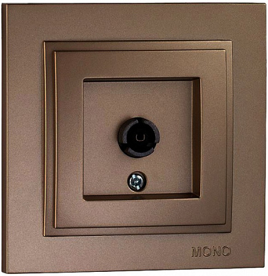 Розетка TV кінцева без заземлення Mono Despina без шторок без кришки білий 102-232305-138