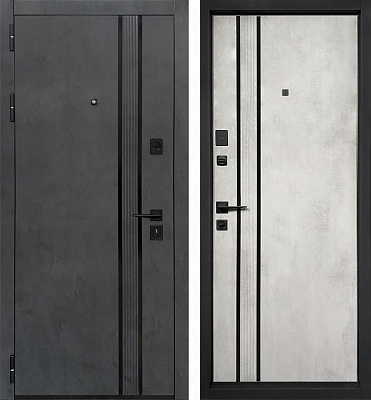 Дверь входная Министерство дверей Престиж-3К-550-М (Бетон А./О.С.) бетон антрацит / оксид 2050x960 мм правая