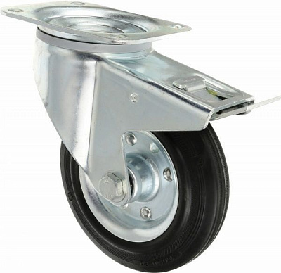 Колесо поворотное с тормозом 3377 DRR 160 P63 TENTE 