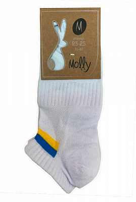 Носки женские Molly Флаг р. 23 white 