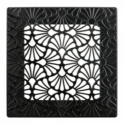 Решетка Вентс Арт-Деко Флора 200х200 пластик черный 